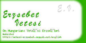 erzsebet vetesi business card